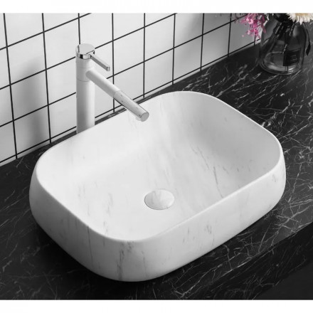 CeruttiSpa CR0086 MMW1 раковина накладная мрамор матовый белый