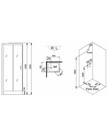 Душевая кабина Grande Home WS128 S6 R
