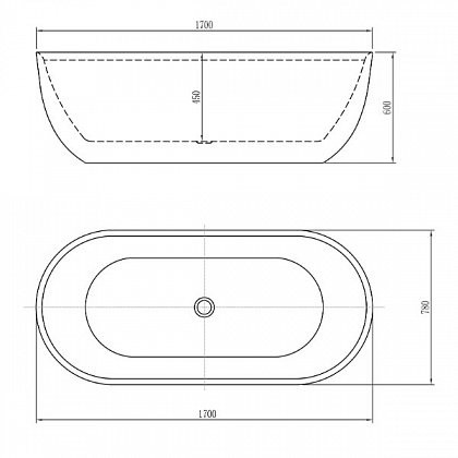 Aquanet Delight 170x78 акриловая ванна без гидромассажа
