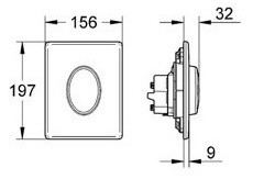 Grohe Skate Air 38564SH0 клавиша смыва (Белый)