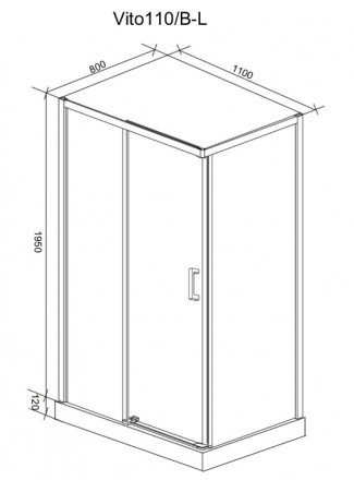 Cerutti VITO 10B-R Душевой угол 110x80
