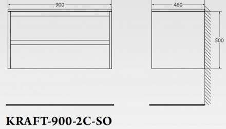 Belbagno KRAFT-900-2C-SO-BO Тумба под раковину