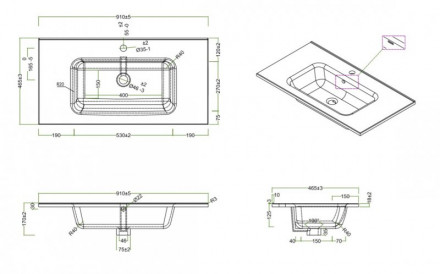 Belbagno KRAFT-900-2C-SO-BO Тумба под раковину