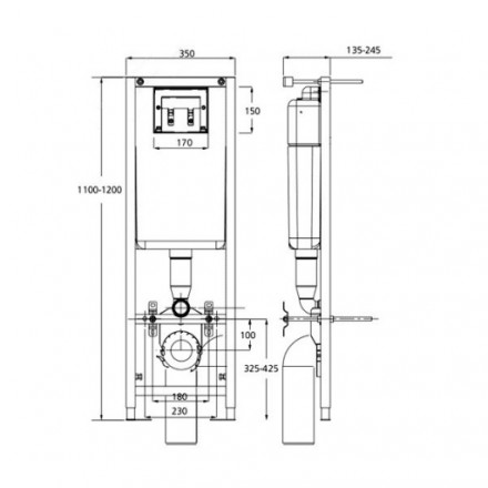 Ideal Standard W770101 CET Инсталляция с подвесным унитазом Soft Close
