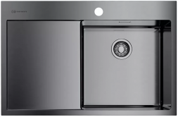 Omoikiri Akisame 78-GM-R мойка 780x510 вороненая сталь