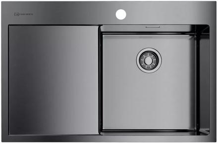 Omoikiri Akisame 78-GM-R мойка 780x510 вороненая сталь