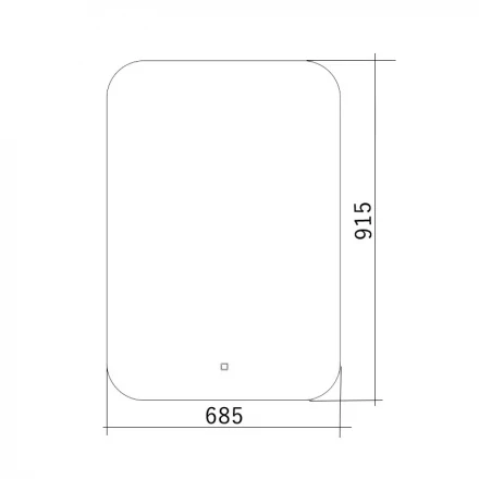 Azario Паллада-2 LED-00002339 Зеркало c подсветкой и диммером подогрев 685х915