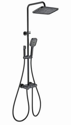 Wonzon &amp; Woghand Muse WW-B3112-MB Душевая система с термостатом черный матовый