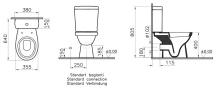 Norm Eisberg Duroplast 9844B099-7202 унитаз напольный с бачком и крышкой-сиденьем микролифт