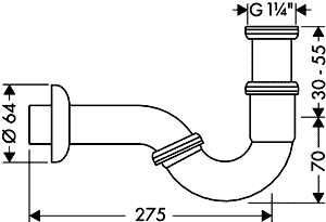 Hansgrohe 55237000 Сифон для биде