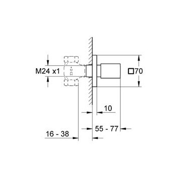 Grohe 29811000 Скрытая часть вентиль для душа
