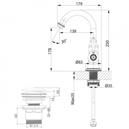 Lemark Spark LM6707RG смеситель для раковины
