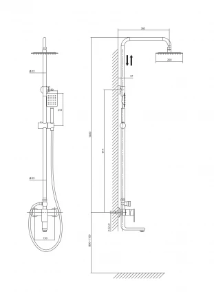 RUSH Bruny BR4335-40 Душевая стойка