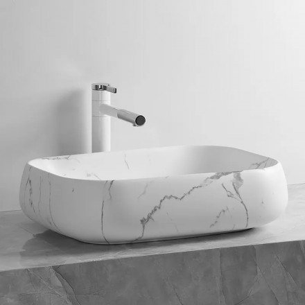 CeruttiSpa CR0086 MMW2 раковина накладная мрамор матовый белый