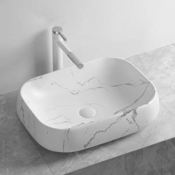 CeruttiSpa CR0086 MMW2 раковина накладная мрамор матовый белый