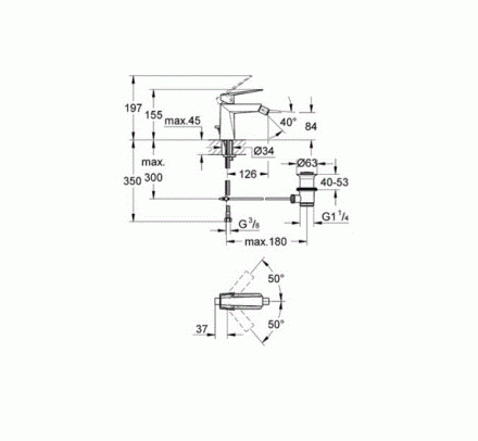 Grohe Allure Brilliant 23117000 Смеситель для биде