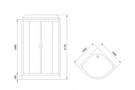 RB 100HK4-MT душевая кабина 100x100x217