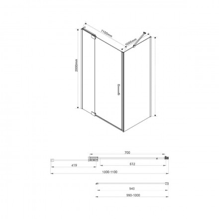 Vincea Extra VSR-1E809090CL душевой уголок