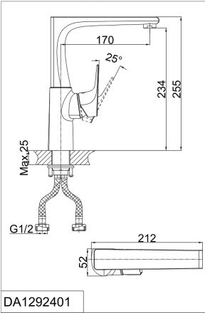 D&amp;K Rhein Hertz DA1292401 Смеситель для кухни