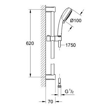 Grohe Tempesta New Cosmopolitan 100 27579002 Душевой гарнитур