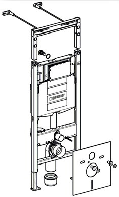 Geberit Duofix Plattenbau Sigma 111.362.00.5 инсталляция для подвесного унитаза