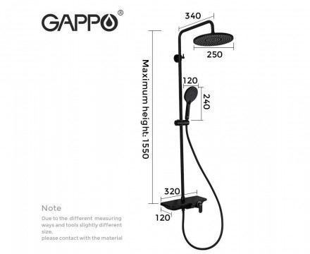 Gappo G2495-5 Душевая стойка