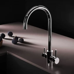 AM.PM X-Joy S F85B07700 Смеситель для кухни с С-изливом с каналом для питьевой воды хром