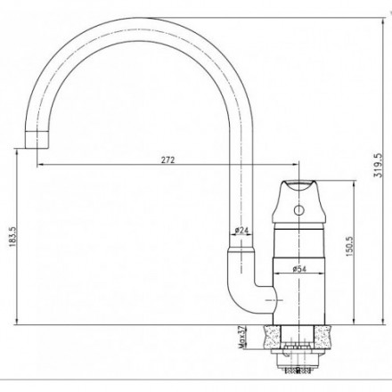 KAISER Nova 23044 Смеситель для кухни