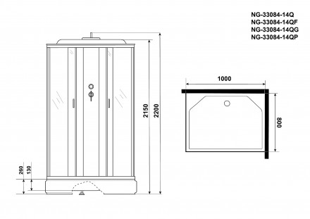 Niagara NG-33084-14Q душевая кабина