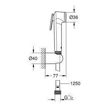 Grohe Tempesta-F 26354000 комплект гигиенического душа