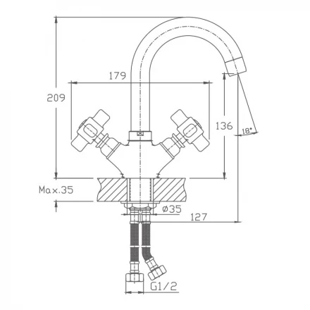 Haiba HB1218 Смеситель для раковины