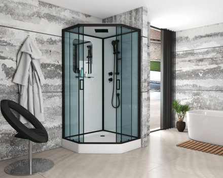 Niagara NG-6901D BLACK 90х90 душевая кабина низкий поддон