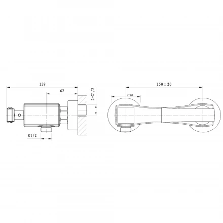Wonzon &amp; Woghand Triumph WW-564101-CR Смеситель для душа белый матовый