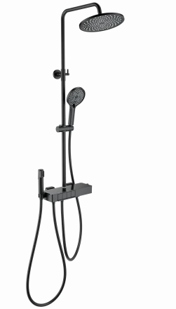 Wonzon &amp; Woghand Muse WW-B3580-MB Душевая система с термостатом черный матовый