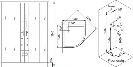 Душевая кабина Grande Home WS105 S6