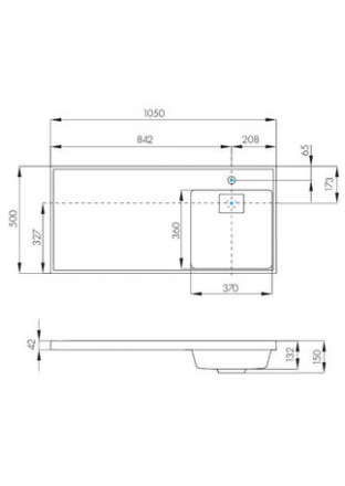 Раковина Aquaton Лондри 1050 белая 1A72223KLH010