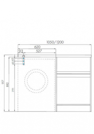 Раковина Aquaton Лондри 1050 белая 1A72223KLH010