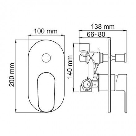 Wasserkraft Donau 5361 Смеситель для ванны и душа