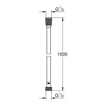 Grohe 26334000 Silverflex Душевой шланг 1 м