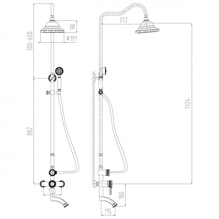 Lemark Jasmine LM6662ORB смеситель для ванны и душа