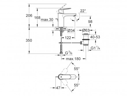 Grohe Eurosmart Cosmopolitan 23325000 смеситель для раковины 