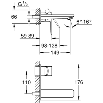 Grohe Lineare 19409001 смеситель для раковины