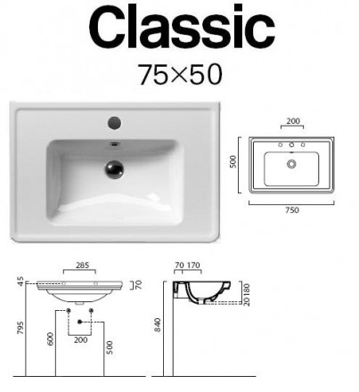 GSI Classic 8787111 раковина 75