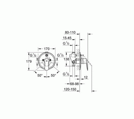 Grohe Eurosmart Cosmopolitan 32879000 Смеситель для ванны