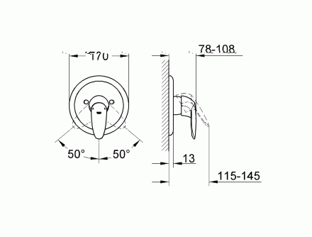Grohe Eurodisc Cosmopolitan 19549002 Смеситель для душа