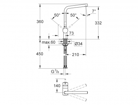 Grohe Minta 31375000 Смеситель для кухни