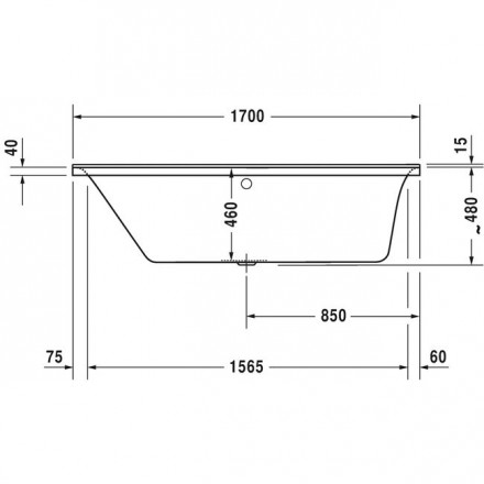 Duravit P3 Comforts 700374 Акриловая ванна 170x70