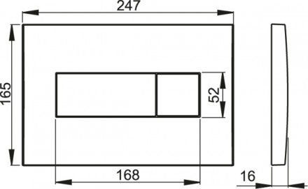AlcaPlast M370 Клавиша смыва (Белый)