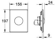 Grohe Skate 38573000 клавиша смыва (Хром глянцевый)