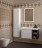 Kerama Marazzi Cubo 90 тумба подвесная с ящиками левая, белая глянцевая-древесная